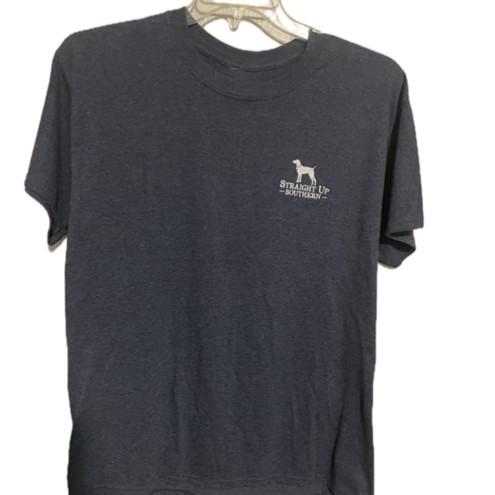 Straight Up Southern Gray Short Sleeve Tee with Crew Neck